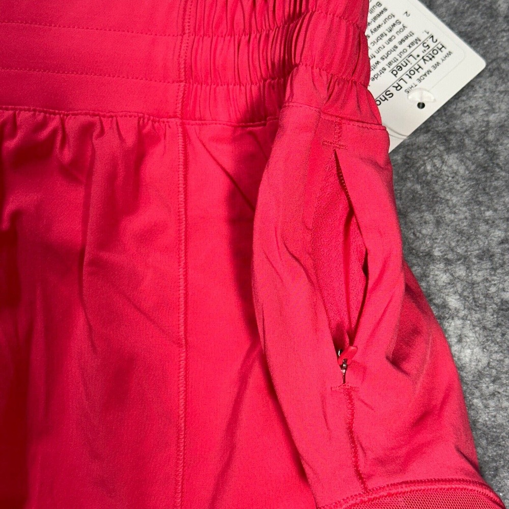 New Lululemon Size 14 Hotty Hot Low Rise LR Lined Short 2.5" LIPG Pink Lip Gloss - Picture 5 of 11